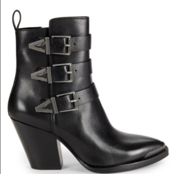 Ash’s Buckled Riding Heel Ankle Boots. Edwin - Picture 1 of 8